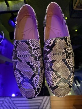 Hoff Python Embossed Leather Penny Loafers